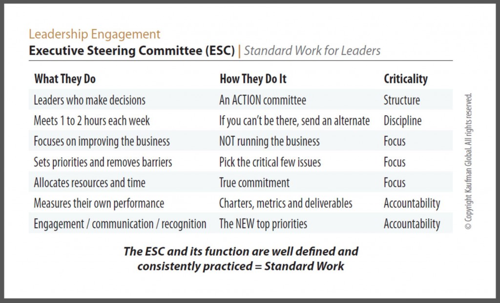 Executive Steering Committee Side 1