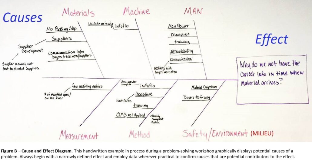 Cause and Effect Fishbone Diagram